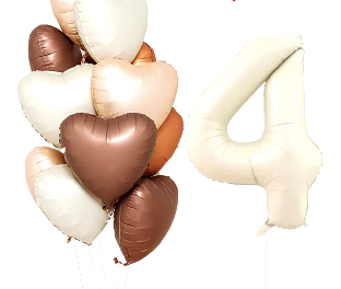 Coeur Ballon Anniversaire - 4 ans & Ballons coeur