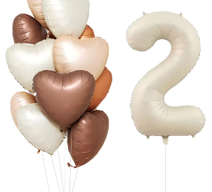 Coeur Ballon Anniversaire - 2 ans & Ballons coeur