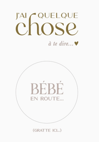 Carte annonce à gratter - Bébé en route